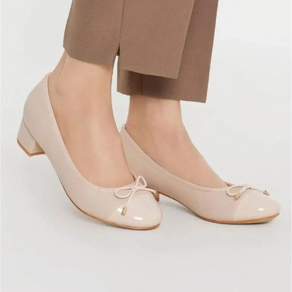 BRAND NEW KATE SPADE NEW YORK WOMEN'S BEV  BOW PATENT LEATHER BLOCK HEEL